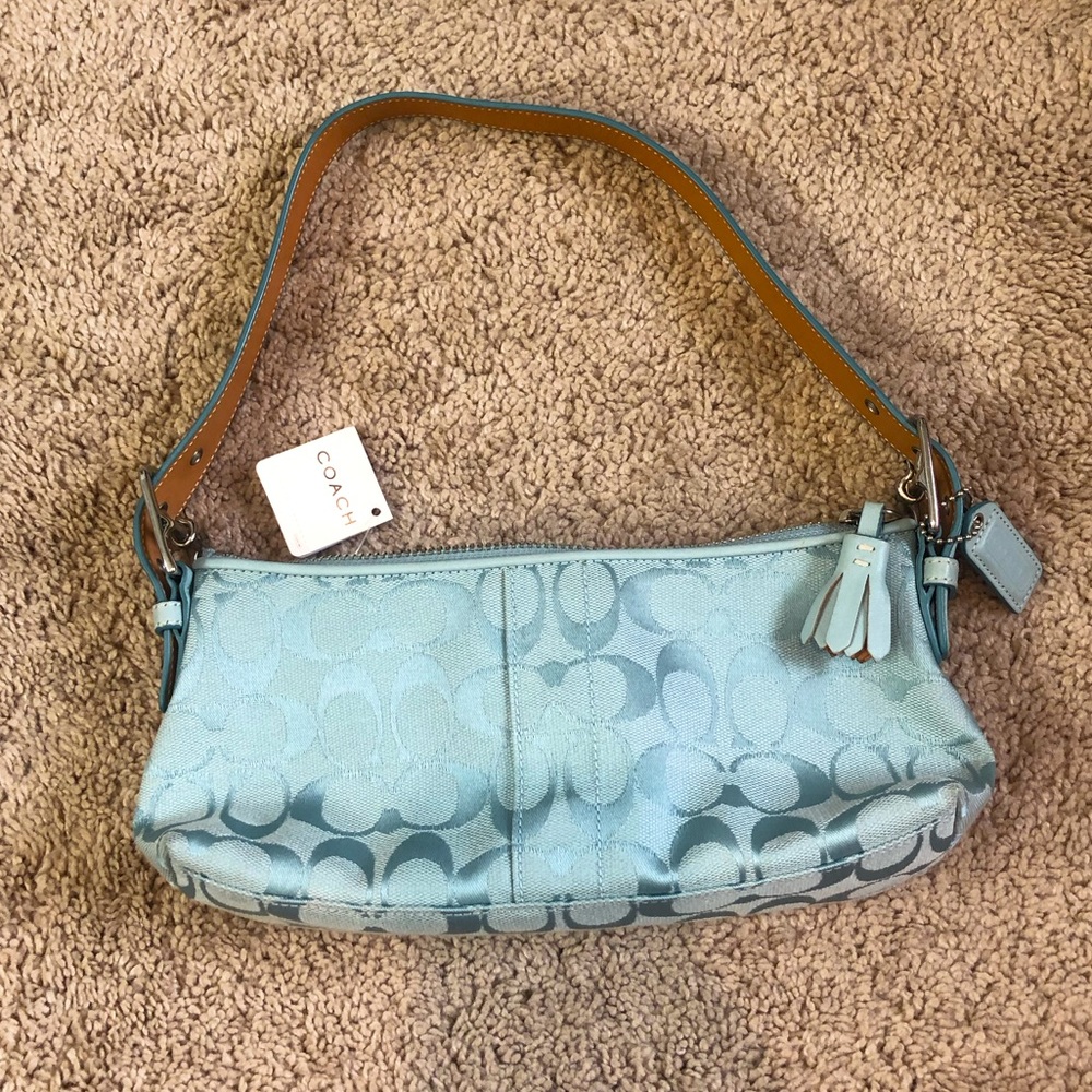 NWT Light Blue Coach Purse